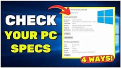 How To Check PC/LAPTOP Specs On Windows (2023)