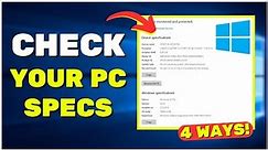 How To Check PC/LAPTOP Specs On Windows (2024)