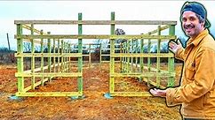 DIY Pole Barn takes Shape! Solo Build On The Homestead / Ranch
