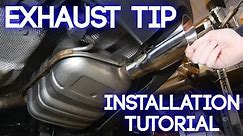 How To Install Exhaust Tips | Aftermarket Muffler Tip Installation Tutorial