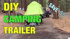 Camping Trailer made from utility trailer popup travel rooftop tent rv diy