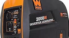 WEN 56200i 2000-Watt Gas Powered Portable Inverter Generator, CARB Compliant,Black & Orange