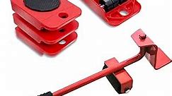 Furniture Lifter and 4 pcs 3.9"x3.15" Furniture Slides Kit, Furniture Move Roller Tools Max Up for 150KG/331LBS 360 Degree Rotatable Pads, Suitable for Furniture Such as Sofas and refrigerators