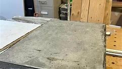 Just uncovered the concrete table top I have made for my cooler stand. It’s going on the side that has the plywood cupboard…. It’s going to be covered in cedar panels when completed | Greenfield Wood Worx