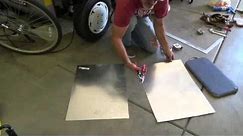 How to cut sheet metal galvanized flashing