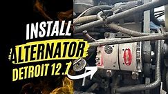 Replacing alternator on a 12.7 Detroit