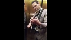 NFL player stuck in elevator, plays 'Hotel California'