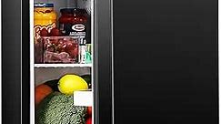 TECCPO Mini Fridge, 1.7 Cu.Ft. Small Refrigerator, Energy Star, 6 Adjustable Thermostat Control, One-touch Easy Defrost, 37 dB, Compact Refrigerator for Bedroom, Dorm, Office - TAMF30