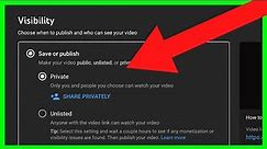 How to Upload a Private YouTube Video