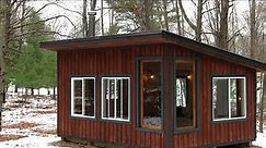 building a cozy off grid cabin in the woods start to finish
