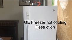 GE freezer not cooling
