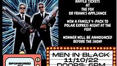 👽Men in Black sponsored by Frank's Appliance this Thursday, 11/10 at the Visalia Fox! 🎟🎟Tickets are only $5.00 each and can be purchased by clicking on this link https://www.etix.com/ticket/p/8729348/men-in-black-visalia-visalia-fox-theatre or before the show at our Box Office! See you at the Movies! 🤩 | Visalia Fox Theatre