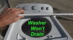 Washer Won't Drain -- How to Check & Repair a Wash Machine Pump & Drain System