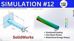 How to calculate Von Mises Stress | Combined Forces | FEA for beginners | SolidWorks Simulation