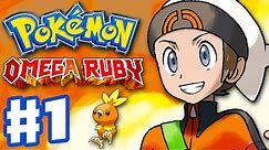 Pokemon Omega Ruby and Alpha Sapphire - Gameplay Walkthrough Part 1 - Intro and Starter Evolutions