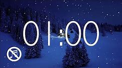 1 Minute Timer Winter Themed with Alarm no Music
