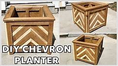 DIY RUSTIC CHEVRON PLANTER BOX