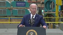 President Biden mixes up words during speech in Wisconsin