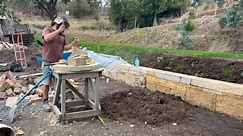 The boys have been busy building stone walls along the base of the water race at Hawthorn Lodge. @gamblebeards @jimmysurteesbde @jo_reynolds888 | Earthworm
