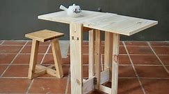 Awesome DIY Fold-A-Way Butcher Block Table