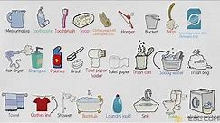 List of Things in the Bathroom | Bathroom Accessories and Furniture | Bathroom Vocabulary