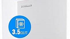 DEMULLER Chest Freezer 3.5 CU.FT Ultra-Low Temperature Deep Freezers (Down to -12-50℉) with Two Removable Baskets Freestanding White Small Mini Compact Fridge Freezer for Home/Kitchen/Office