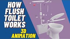 How Flush Toilet Works? | 3D Animation | Siphon