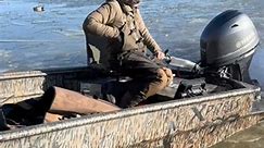 How to open a hole in the ice!!! The boat blaster !! @Xpressboats rips the ice!! #powercalls #higdonoutdoors #UnleashThePower #turkeyseason #mockingbird #turkeycalls #turkeyhunting #duckhunting | Beau Brooks