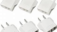6Packs Premium International Travel Plug Adapters, Travelling Type C Power Outlet Converter for EU to US & US to European, Electrical Plug Adaptor for USA Europe Italy Spain Germany vacation essential