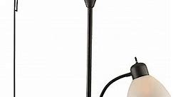 LIGHTACCENTS Adjustable Black Floor Lamp with Reading Light, Tall Lamp for Living Room, Bedroom, Office, Susan 72" Standing Lamps for Living Room, Corner Light, Floor Lamps for Living Room