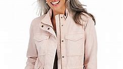Style & Co Petite Zip-Up Drawstring-Waist Field Jacket, Created for Macy's - Macy's