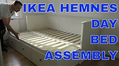 IKEA HEMNES Day-bed frame with 3 drawers assembly
