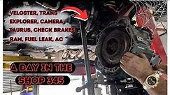 VELOSTER TRANS, TAURUS BRAKES, RAM AC, FUEL SMELL, EXPLORER CAMERA. A DAY IN THE SHOP 345 #repair