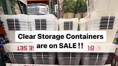 Clear Storage Containers are on SALE‼️Comes in a pack of 4 with buckles. Perfect for the garage, office, crafts, toys, anything! Such a great deal, too! Just $9.99 ##Costco##CostcoFindsCa##costcocanada##canada ##CostcoBuys#costcodeals#costcowholesalecostcofindscanada #storage #storagecontainers #iris #storageset