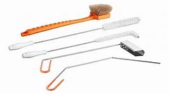Fryclone 5-Piece Commercial Deep Fryer Cleaning Kit with 3-Piece Brush Set, Clean Out Rod, and Crumb Scoop