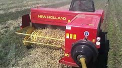 Baling straw New Holland 570 baler and NH td 5010