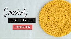 How to Crochet a Flat Circle Coaster | Easy Tutorial by Crochet and Tea