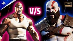 Dwayne 'The Rock' Johnson vs Kratos UFC 5 | God of War Boss Fight