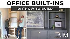 How We Built Our Office DIY Built-Ins - Built In Cabinets START to FINISH
