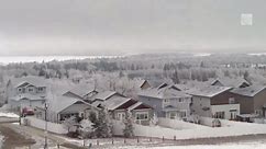 This is frost build up, not snow in Sylvan Lake, Alberta
