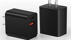 Quinyew USB C Charger Block, Watch Se Block, 2023 Upgrade Dual Port Fast Charging Block Cube Box Brick Plug Adapter Compatible with New Watch SE Series 8 7 6 5,14 Pro Max, 2Pack Black