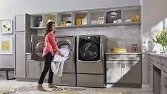 LG SIGNATURE 5.8 Cu. Ft. SMART Front Load Washer in Black Stainless Steel with TurboWash and Steam WM9500HKA