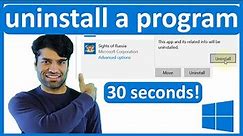 How to uninstall a program on Windows 10
