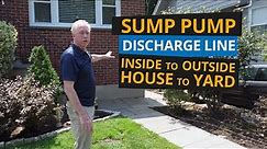 Sump Pump Discharge Line Installation | House to Yard