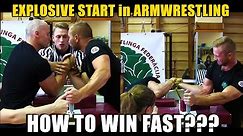 Armwrestling SPEED and EXPLOSIVENESS (How to win FAST?)