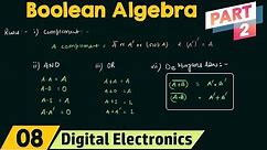 Introduction to Boolean Algebra (Part 2)