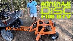 Homemade DIY disc for UTV or 4 wheeler ATV. restored old farm equipment gets new life behind ranger