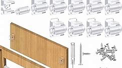 False Cabinet Front Clip False Front Clips False Drawer Front Clips Sink Tip Out Snap False Front Cabinet Clips Sink Clips with Screws and Screwdrivers for Hardware Replacements (16 Pairs, Clear)
