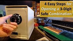 How to Open Safes With 3 Number Combinations