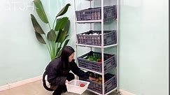 Heavy Duty Standing Shelf Unit 5-Shelf Adjustable Organizer for Garage, Warehouse, Office, Restaurant, Classroom, Kitchen, Gray, Includes 5 crates